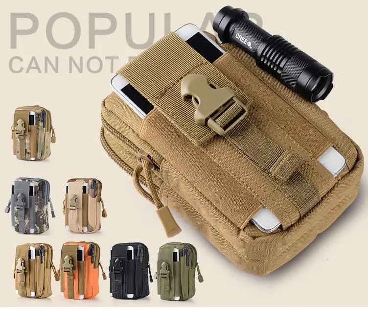 

2021 Tactical Gadget Sports belt Bag Gadget Pouch Waist Bag Outdoor Gear Men's Military tactical waist bag, Black,orange, military green,khaki,etc