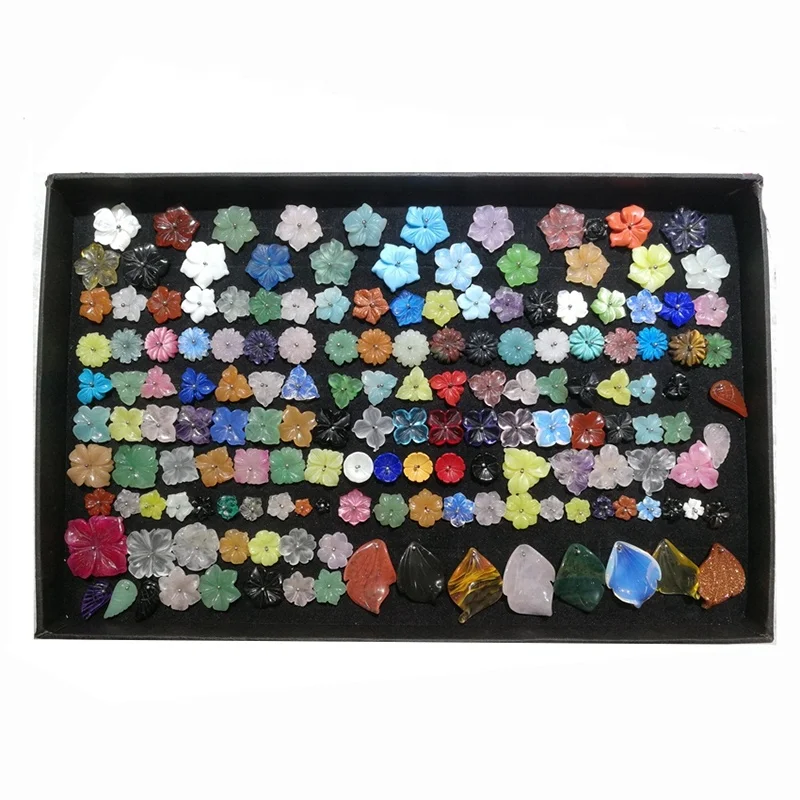 

Factory new natural quartz gemstones carving flower promotional carved loose gemstone jewelry for gift, Multi color