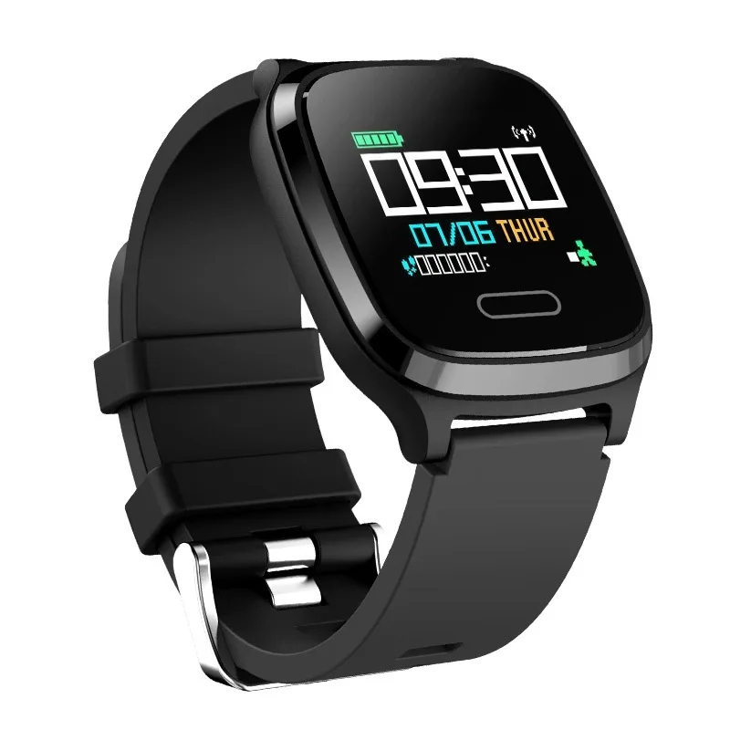 

Blood Pressure Blood oxygen Heart Rate Monitor Sport tracker Color Screen Waterproof smart band for Women Kids, Pink/black