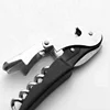 All-in-one Double Hinged Kitchen Knife Wine Bottle Opener Vertical Corkscrew
