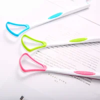 

Customized Comfortable Massage Rubber Tongue Scraper Tongue Cleaner for Tongue Coated