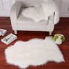 2ftx3ft Faux Fur Fake Sheepskin White Sofa Couch Stool Casper Vanity Chair Cover Rug / Solid Shaggy Area Rugs For Living Bedroom