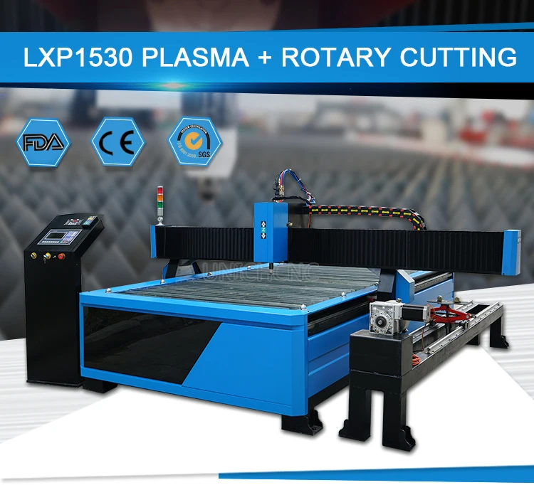 cnc pipe plasma cutting cutter rotary cutting machine 1325 1530 manufacture factory price with rotary