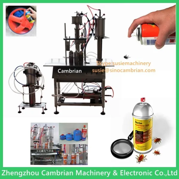 Cosmetic Packaging Used Aerosol Spray Paint Filling Machine With Modern