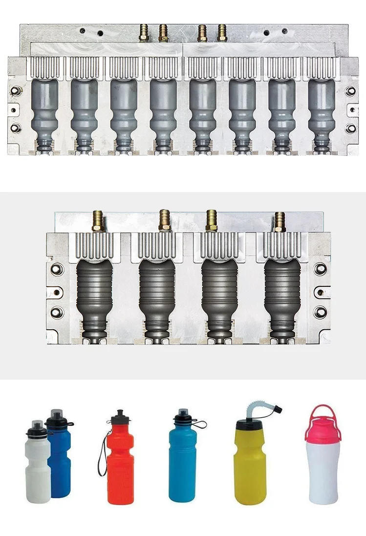 4 cavity plastic blowing mould for HPDE 2.2L bean paste round bottle