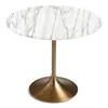 China cheap decorations round marble and granite top for dining table basse iron leg sets