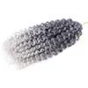 Short synthetic hair extension ombre marley braid Bohemian style synthetic curly crochet braid hair extensions