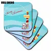 Square 9.5cm MDF Sublimation Wooden Blank Cork coaster