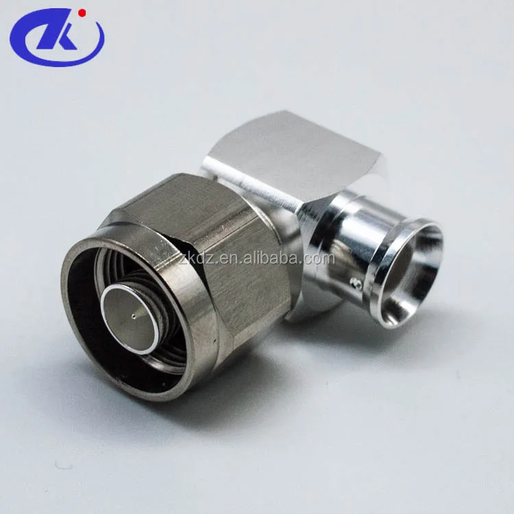 N MALE RIGHT ANGLE RF CONNECTOR FOR 3/8"SF CABLE SOLDER TYPE