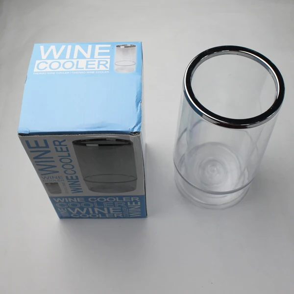 

Wholesale Clear Acryl Plastic Double Wall Wine Champagne Ice Bucket, As per pantone