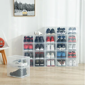Image of plastic shoe organizer box with window
