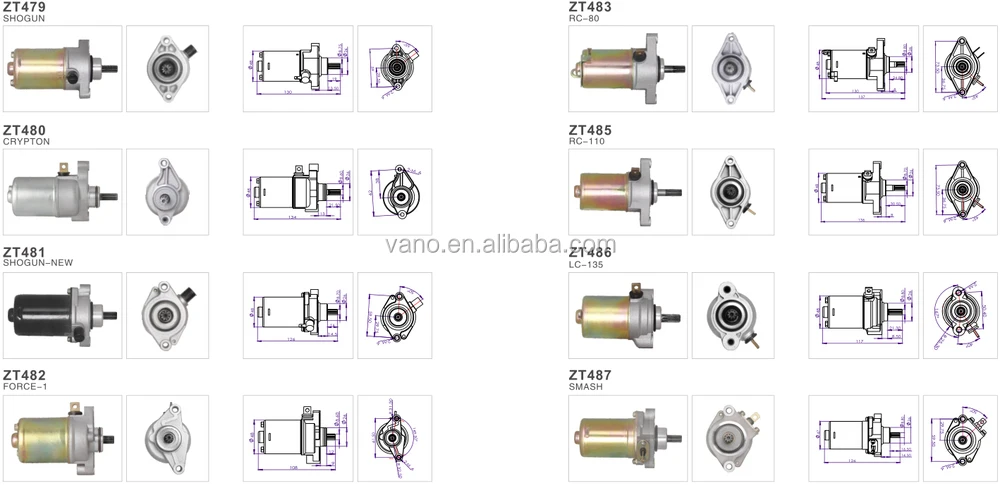 ATV Scooter Starter GY6 50 Electric Satrter Motor 139QMB