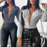 

2019 High quality modern ladies fashion deep v western design tops blouses