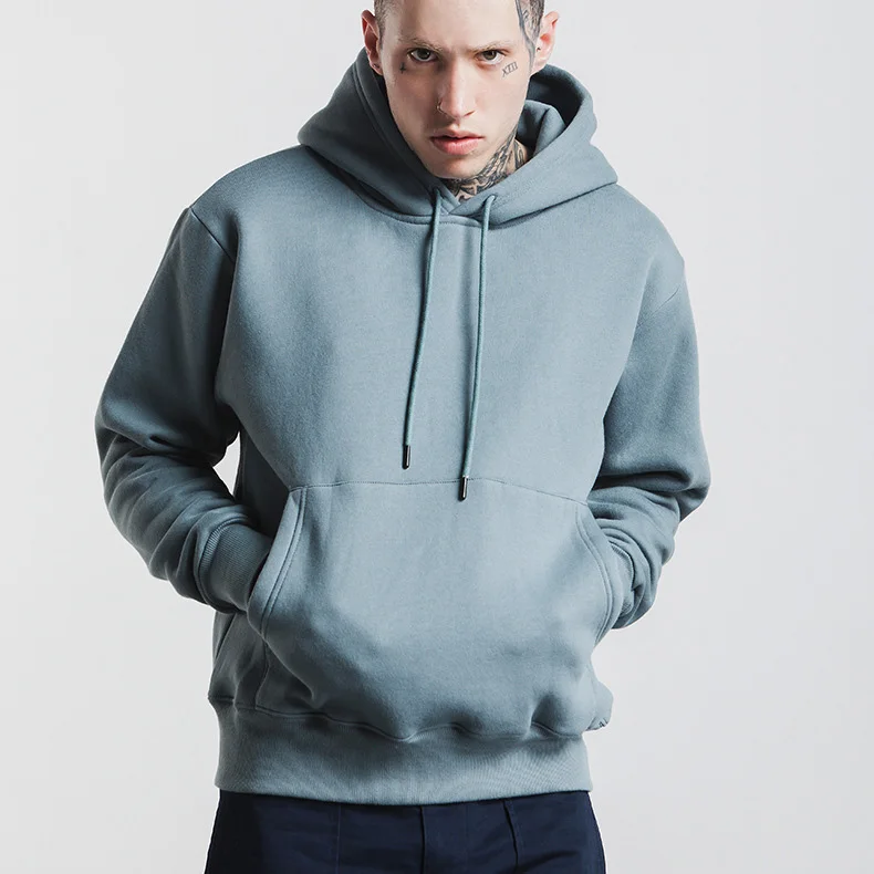 Wholesale Yellow Cotton Fleece Mens Blank Pullover Hoodie And ...