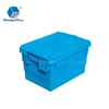 Turnover stack and nest plastic tote box large heavy duty storage containers