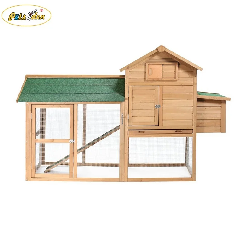 New Design Wooden Chicken Coop Flat Pack Chicken House With Outdoor Run