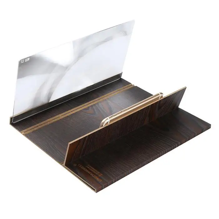 

12 inch Desktop Wood Bracket Folding cellphone mobile phone screen 3d Mobile Screen Magnifier