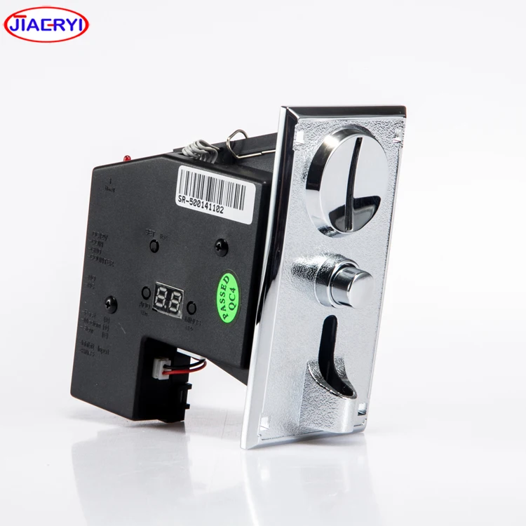 

Metal panel coin acceptor with coin operated Timer box