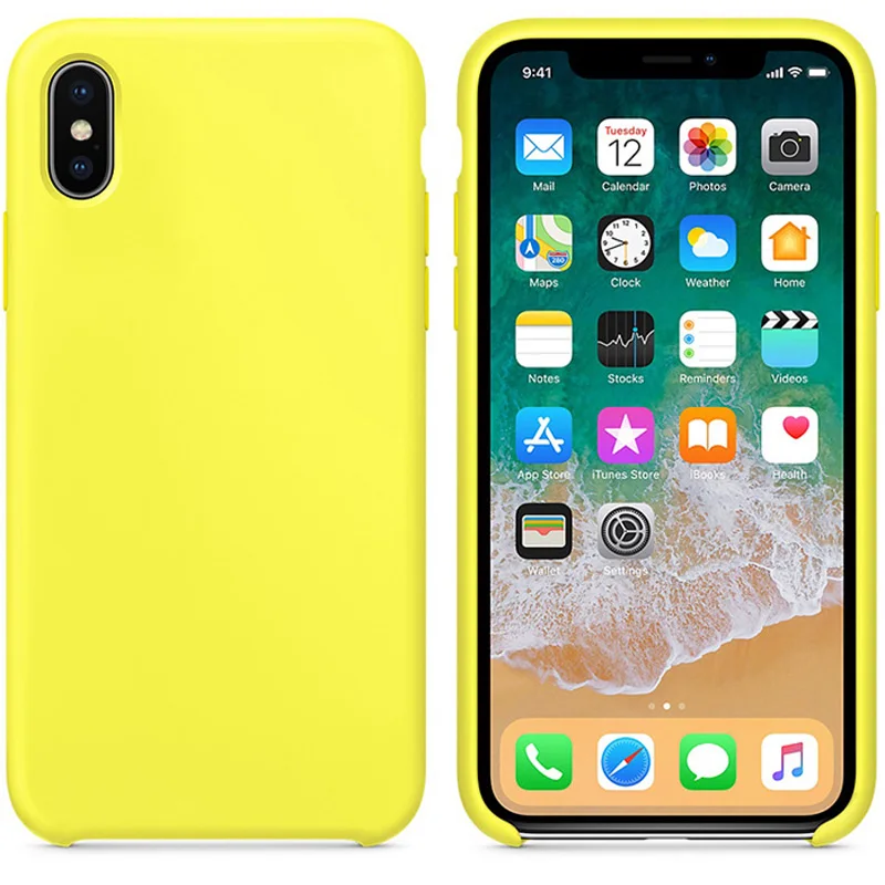 

Dirt-resistant Shockproof Soft TPU Liquid Silicone Case For iPhone X, Customized