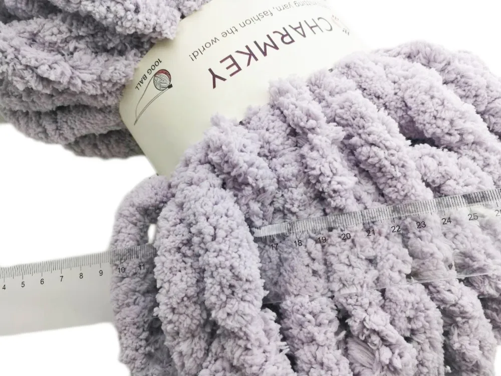 Charmkey Popular Blanket Yarn Fluffy Thick Yarn Polyester Hand Knitting