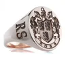 Custom Stainless Steel Deep-engraved Crest Signet Ring