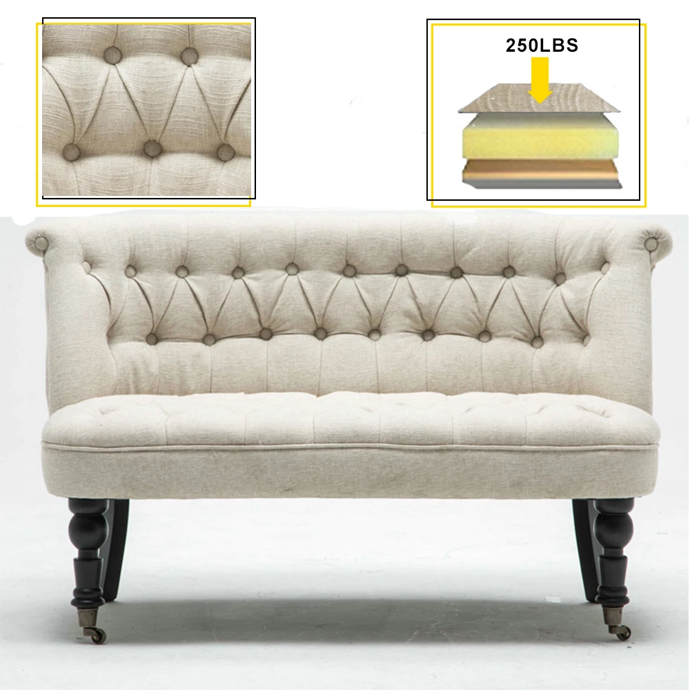 tufted sofa