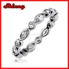 2014 high quality 925 sterling silver factory OEM low price engagement cz eternity ring