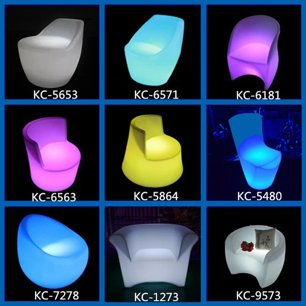 Leather Cushion Coffee Bar Outdoor LED sofa