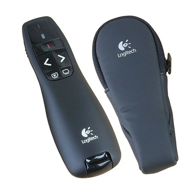 Logitech R400 wireless presenter with pouch bag