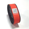 double color high quality NTAG 213 url RFID qr -code silicone wristband