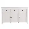 Modern Wood Storage Sideboard Cabinet Console Table with Drawers and Multiple Storage Cabinet White