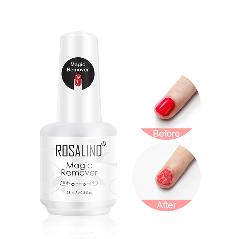 
Rosalind oem nail art tools private label 15ml magic gel remover easy apply uv gel nail polish gel remover for wholesale 