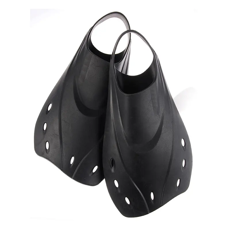 

Short blade swimming flippers adult swim rubber foot pockets fins, Customized