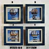 Antique Blue Nautical Ship Photo Frame, 4 sets 25x25x4cm small marine decorative wall board/ picture frame / Shadow box
