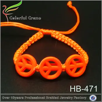 Fashion Orange Cord Meaning Braiding Peace Symbol Bracelet Whole Fashion Orange Cord Meaning Braiding Peace Symbol Bracelet Whole