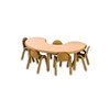 Advertising children solid wooden EN71 montessori folding study table and chair