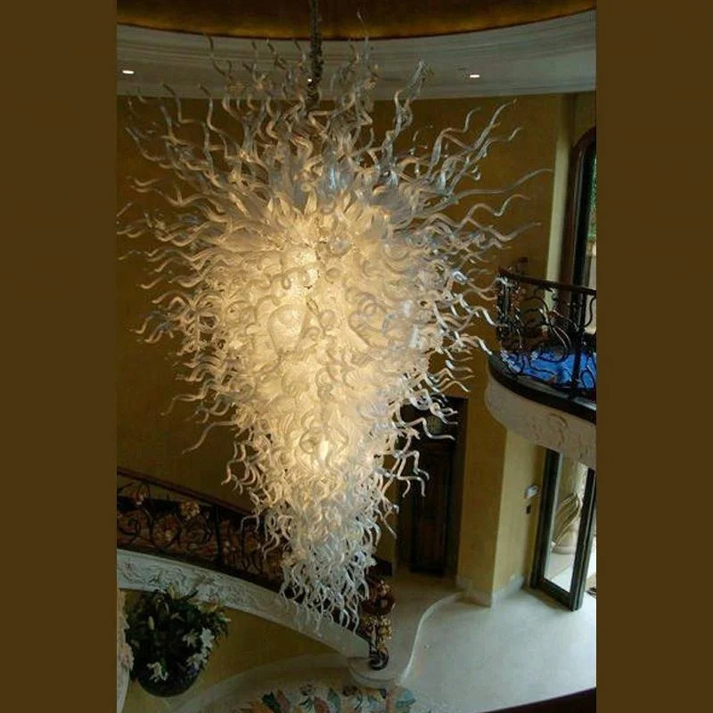 Customized Size Hotel Lobby Project Large Hand Blown Glass Chandelier ...