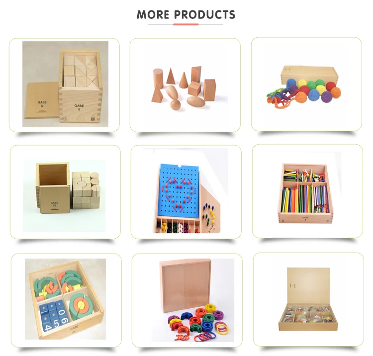 Froebel البيئية الاطفال لعبة تعليمية خشبية مجموعة مع 15 أنواع وسائل