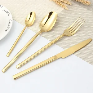 Image of Hotel 18/10 Stainless Steel Flatware Restaurant Gold Stainless Steel Cutlery Set