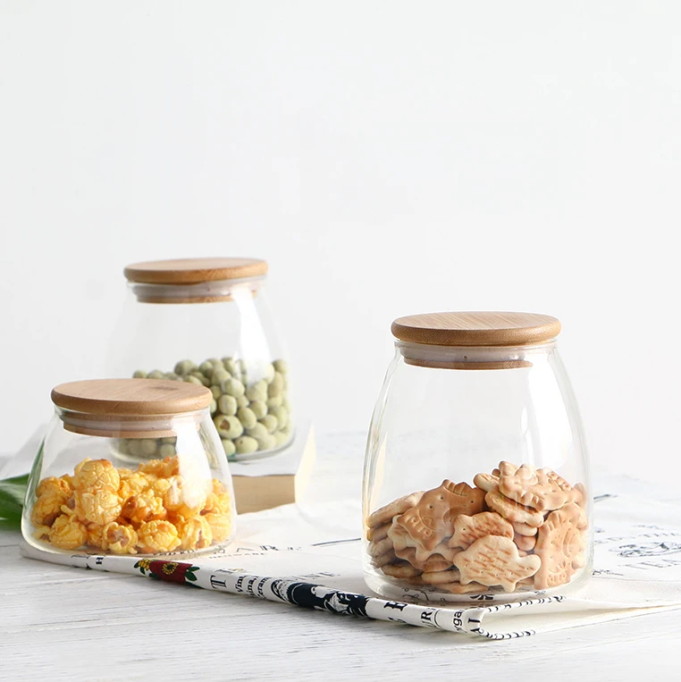 Home Goods Sealed Air Tight Glass Jar With Bamboo Lid Buy Glass Jar