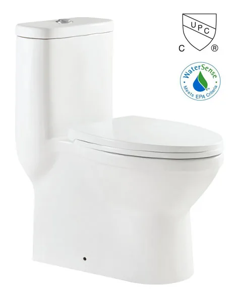 Стрелка CUPC Сертифицированный белый застекленный S Ловушка напольный керамический туалет