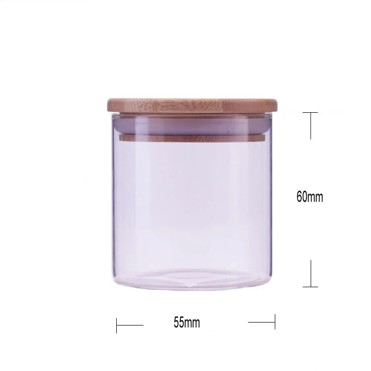 

4oz high borosilicate clear candle jar glass wax container wholesale, Transparent