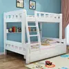 White Blue Pink Brown Children Solid Wood Bunk bed
