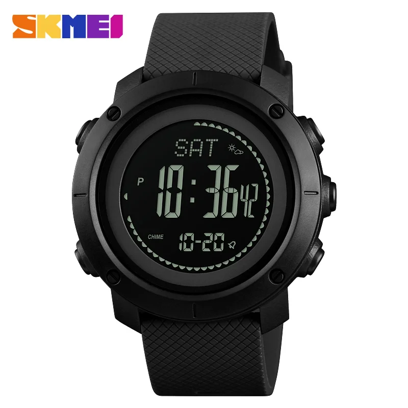

SKMEI 1427 Men Digital Movement Watch Sport Multi-function Plastic Band Male Smart Watch, As picture