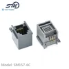 Female Plastic RJ11 4P4C Side Entry PCB Modular Jack/Socket/Connector