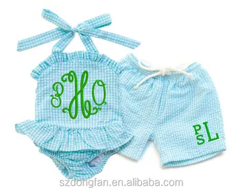 monogrammed baby swimsuit