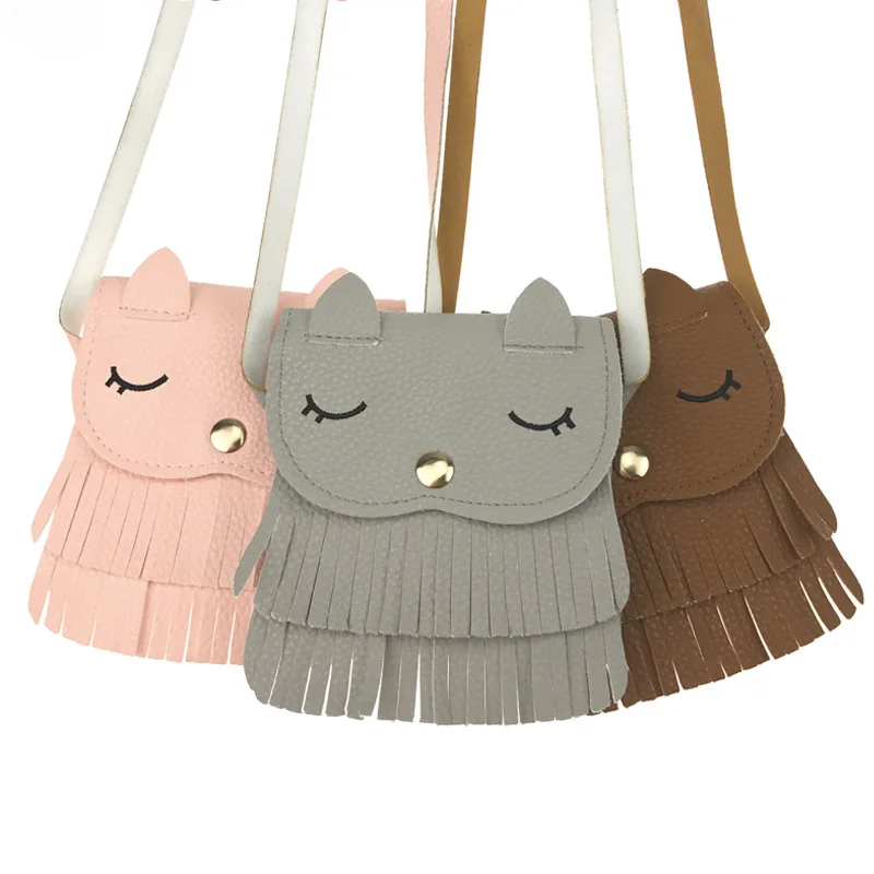 

Girls Small handbags Tassels Wallet Kids Coin Pouch Bags Children Shoulder Bags Wallets