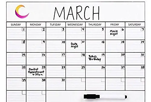 Yaze Magnet Monthly Magnetic Calendar For Refrigerator With Marker And Eraser Dry Erase Write Wipe Message Board White In Price On Alibaba Yaze Magnet Monthly Magnetic Calendar