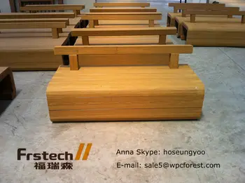 Wpc werkbank ronde boom bench composiet dek stoel outdoor hout