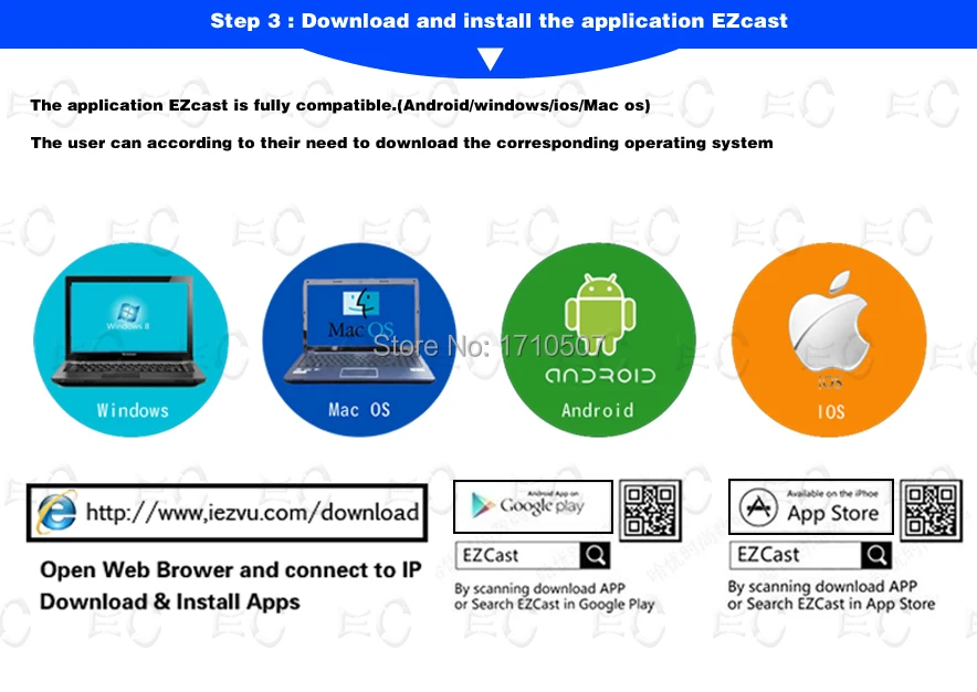 E3 EZcast android tv HDMI Streaming Media Player support miracast dlna better than chrome cast android hdmi stick